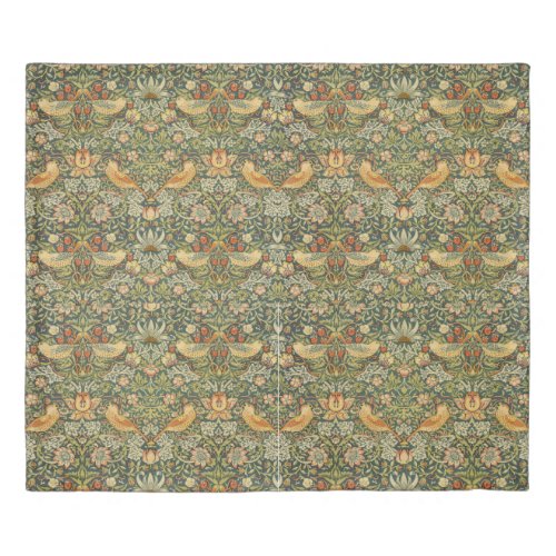 Golden Strawberry Thief William Morris pattern Duvet Cover