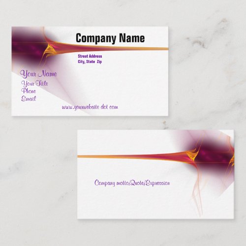 Golden Streak Business Cards