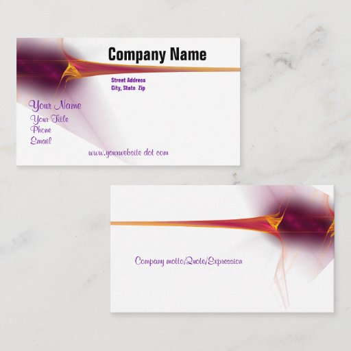 Customizable Golden Streak Business Cards