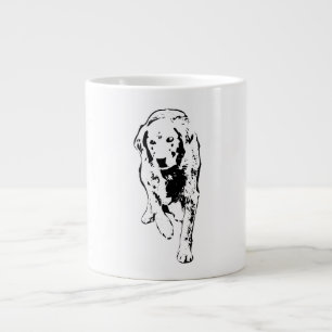 Golden Stride Through Autumn Light Giant Coffee Mug