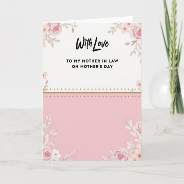 Golden Stripe Mothers Day Card (Front)