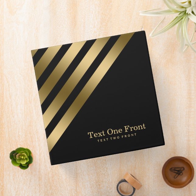 Golden stripes 3 ring binder (In Situ)