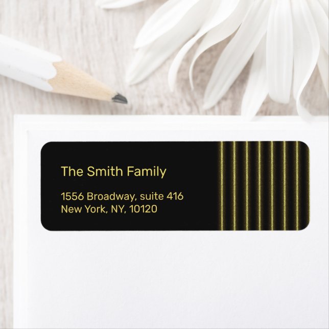 Golden stripes on black  label (Insitu)