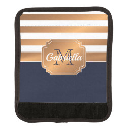 Golden Stripes Pattern Luggage Handle Wrap