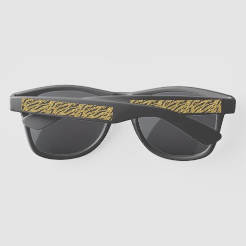 Golden stripes print tiger stripes pattern sunglasses