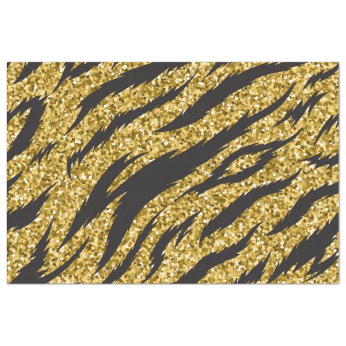 Golden stripes print tiger stripes pattern tissue paper