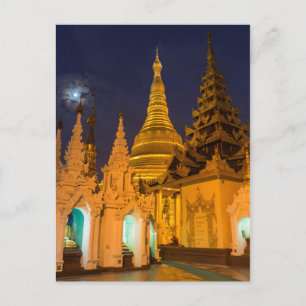 Golden Stupa And Temples Postcard