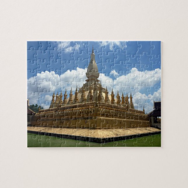 golden stupa laos jigsaw puzzle (Horizontal)