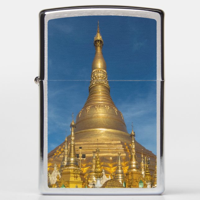 Golden Stupa Temple Zippo Lighter (Front)