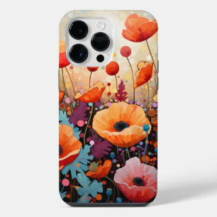 Golden Summer Glow Poppy Paradise iPhone 14 Pro Max Case