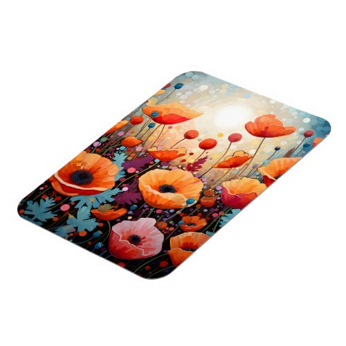 Golden Summer Glow Poppy Paradise Magnet