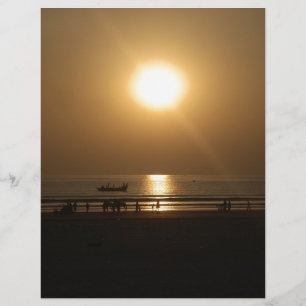 Golden Summer Sunset Reflection on the Beach