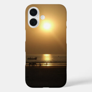 Golden Summer Sunset Reflection on the Beach iPhone 16 Case
