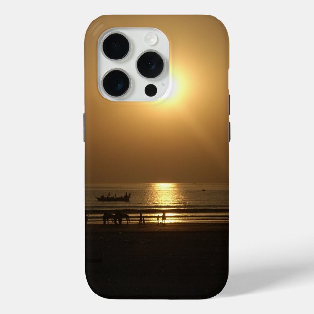 Golden Summer Sunset Reflection on the Beach Case-Mate iPhone Case (Back)