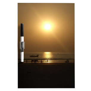 Golden Summer Sunset Reflection on the Beach Dry-Erase Board