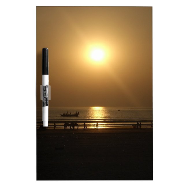 Golden Summer Sunset Reflection on the Beach Dry-Erase Board (Front)