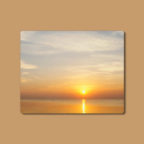Golden Sun Above Sea Horizon on 10 x 8 Metal Print