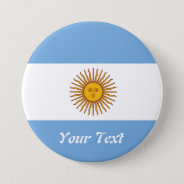 Golden Sun Argentina Flag Badge Name Tag Pinback Button at Zazzle