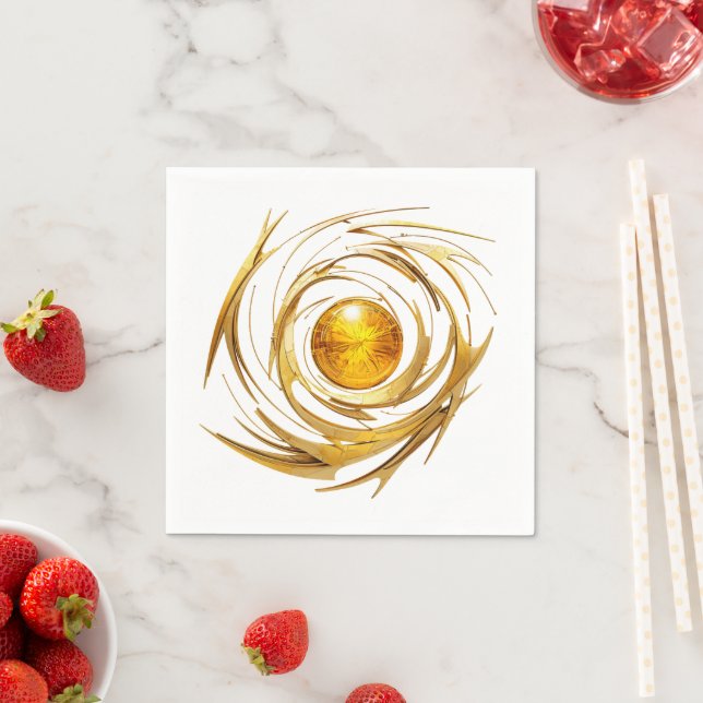 Golden Sun Art Paper Napkins (Insitu)