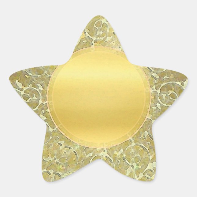 Golden Sun Background Star Sticker (Front)