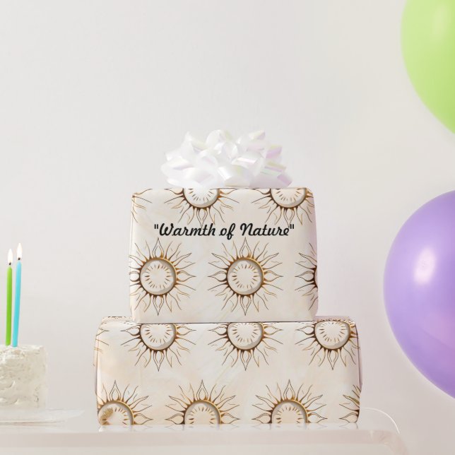 "Golden Sun Blaze" Wrapping Paper (Party Gifts)