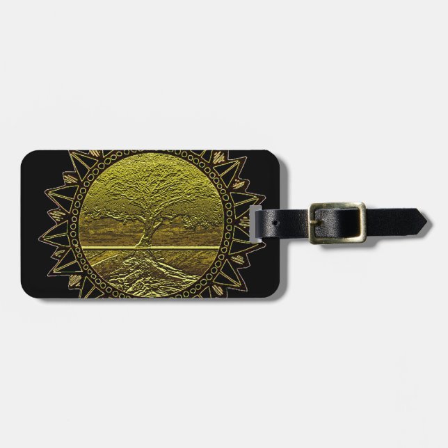 Golden Sun Luggage Tag (Front Horizontal)