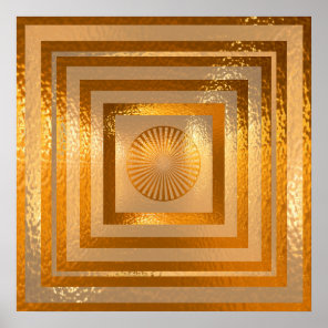 Golden Sun Mandala - Warm Regards Poster