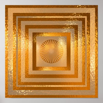 Golden Sun Mandala - Warm Regards Poster by LOWPRICESALES at Zazzle