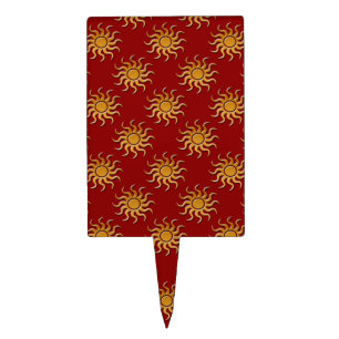Golden Sun Pattern by Shirley Taylor Cake Topper