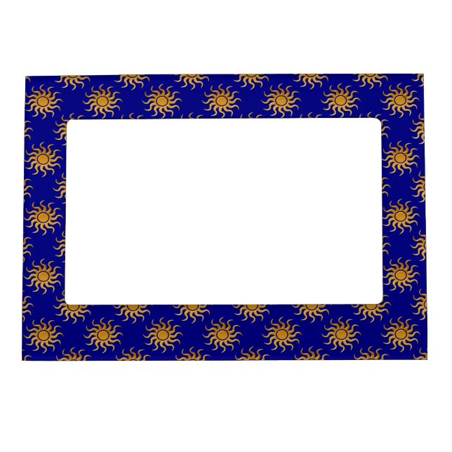Golden Sun Pattern by Shirley Taylor Magnetic Photo Frame (Front)