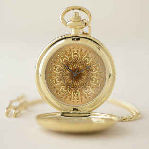 Golden Sun Pocket Watch