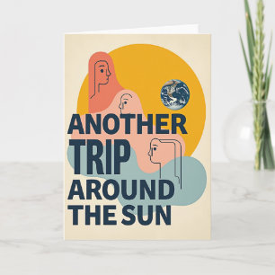Golden Sun Trip Birthday Card