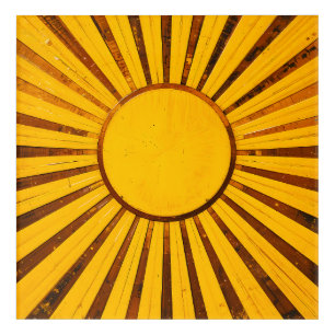 Golden Sunburst Acrylic Print