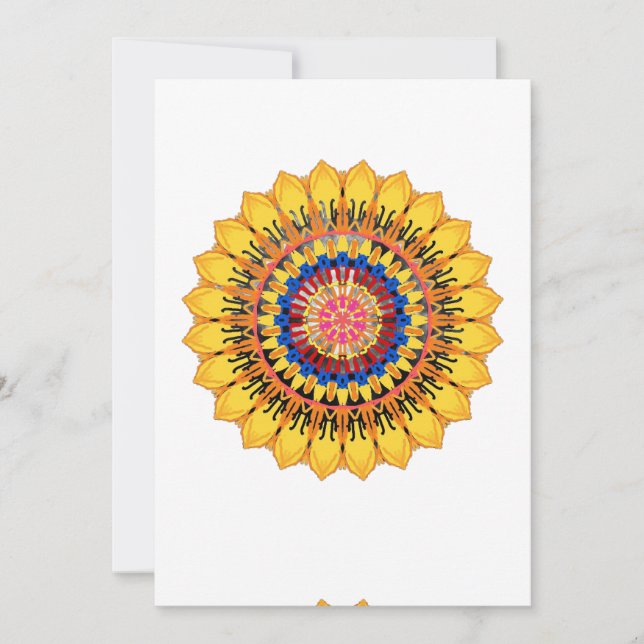 Golden sunburst - Envelope  Invitation (Front)
