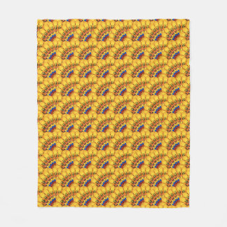 Golden sunburst  fleece blanket