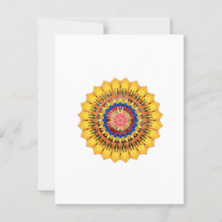 Golden sunburst  postcard