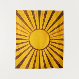 Golden Sunburst Tapestry