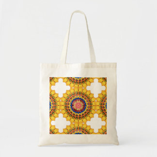 Golden sunburst tote bag