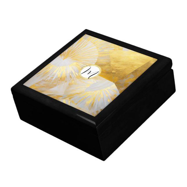 Golden Sunbursts in Silver Dawn Jewel Box (Side)