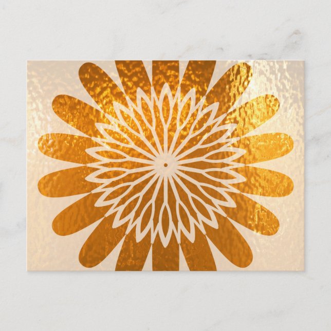 Golden Sunflower ART decoration Postcard (Front)