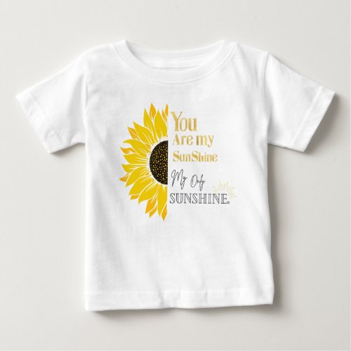 Golden Sunflower Baby T_shirt