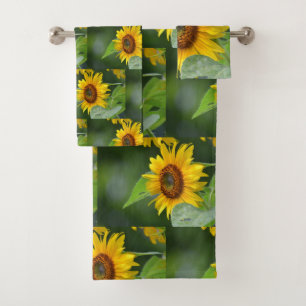 Golden Sunflower Bath Towel Set