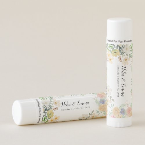 Golden Sunflower butterfly Meadow Wedding Lip Balm
