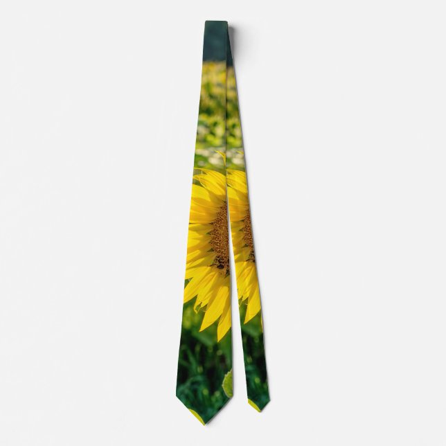 Golden Sunflower Field Neck Tie (Front)