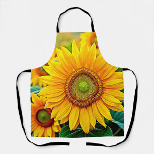 Golden Sunflower Field Serenity Design Apron