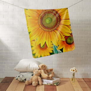 Golden Sunflower Field Serenity Design Baby Blanket