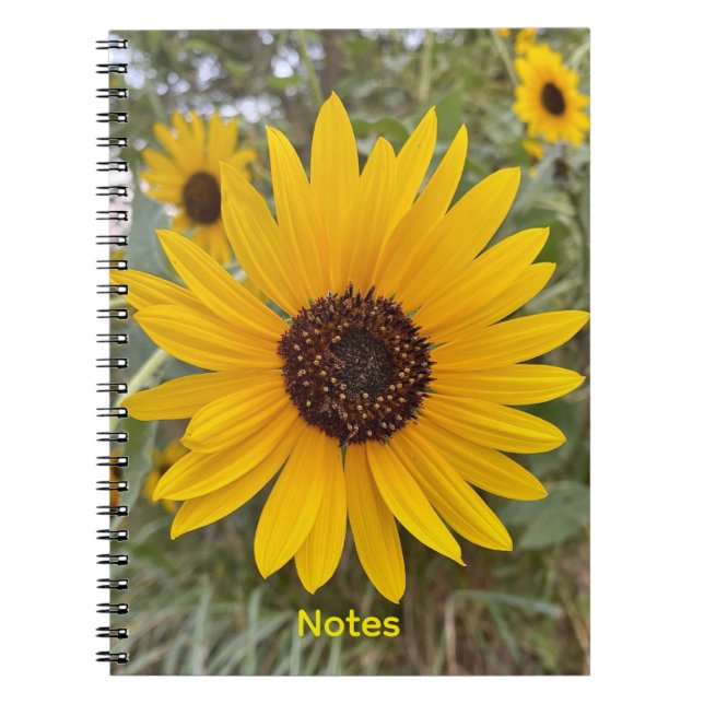 Golden Sunflower Floral Notebook (Front)