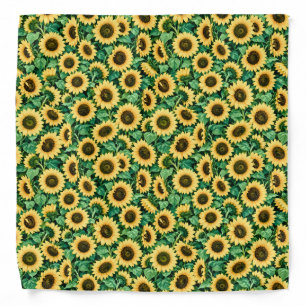 Golden Sunflower Garden Bandana