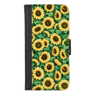 Golden Sunflower Garden iPhone 8/7 Wallet Case