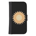 &quot;Golden Sunflower Mandala – Light Within You&quot; Galaxy S4 Wallet Case